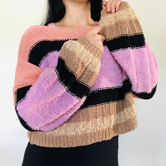 Urban Outfitters Beau Striped Boat Neck Sweater - Picture 3 of 11